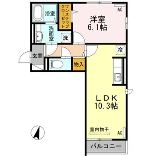 東京都杉並区清水3【アパート】の間取り