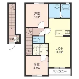 ラフィーノB【2階】の間取り