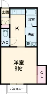 スリーゼハイツ乙津B【2階】の間取り