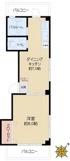 アルコバレーノ小石川【2階】の間取り