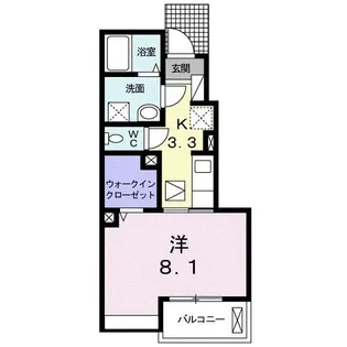 チェリーブロッサムI【1階】の間取り