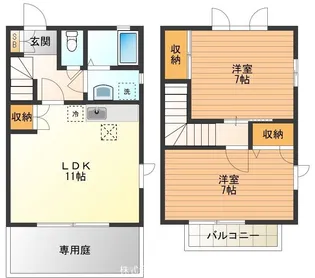 東京都昭島市上川原町3【一戸建】の間取り