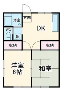 矢部コーポ【1階】の間取り