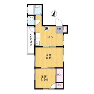 フラワーコーポ【2階】の間取り