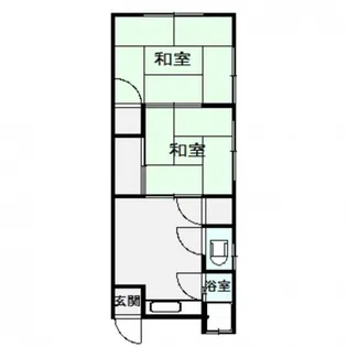 第1薮花荘【2階】の間取り