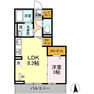 神奈川県厚木市岡田1【アパート】の間取り