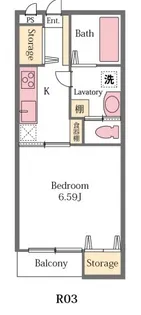 埼玉県東松山市美原町3【アパート】の間取り