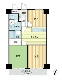 ライオンズマンション吉野町第3【2階】の間取り