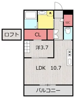 バンベールNorth【4階】の間取り