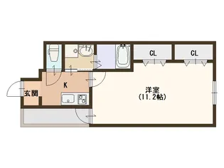 大阪府大阪市住之江区北加賀屋5【アパート】の間取り