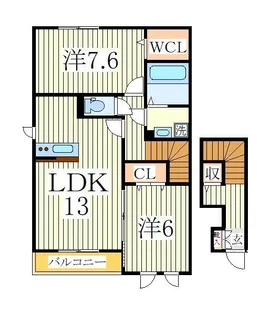 フォレステージB【2階】の間取り