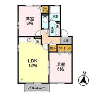 グリーンパーク D【2階】の間取り