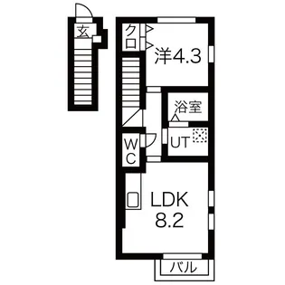 ドリームポート富谷【2階】の間取り