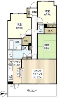 ライオンズガーデン北習志野【4階】の間取り