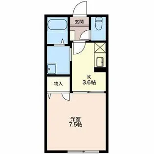新潟県長岡市高見2【アパート】の間取り
