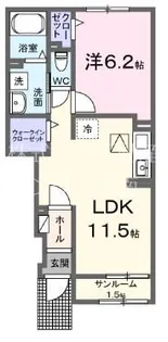 モン プチ アンジュ【1階】の間取り