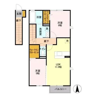 フローラルあすみ【2階】の間取り