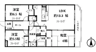 ロイヤルヒルズ高砂【5階】の間取り