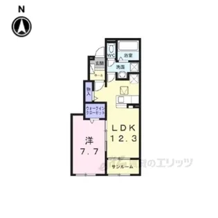 プリュニエキャトル【1階】の間取り