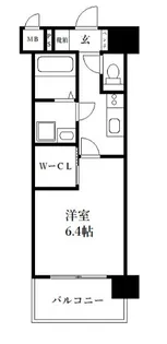 エンクレスト天神シティ【5階】の間取り