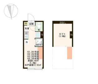 サニーコート井草【1階】の間取り