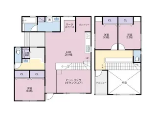徳島県板野郡北島町北村字千田ノ木【一戸建】の間取り