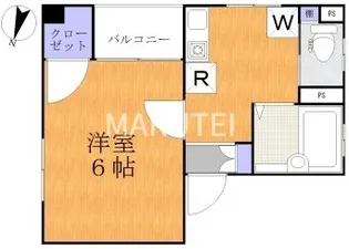 グルワール中原【4階】の間取り