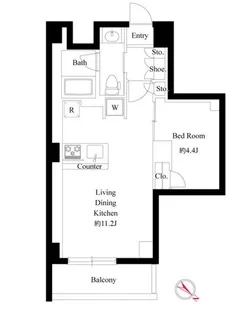 ラ・ミアカーサ中目黒【2階】の間取り