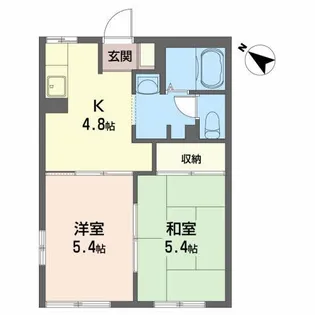 ディアス ケイワン【1階】の間取り