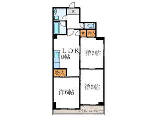 ファーストコート御所西【5階】の間取り