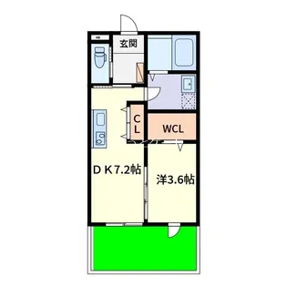 ビューノ・クレール【1階】の間取り