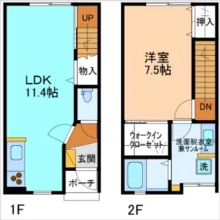 ボヌール B棟【1階】の間取り
