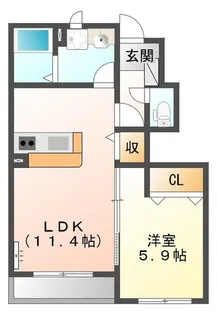 ケーズ アバンティ【1階】の間取り