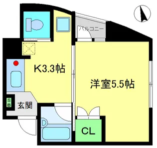 プロシード服部【3階】の間取り