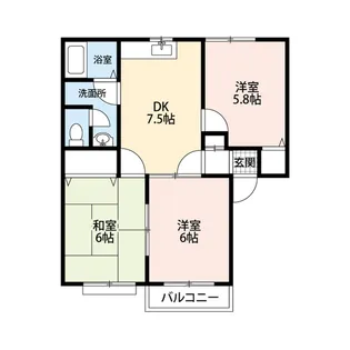 オールージュコート【1階】の間取り