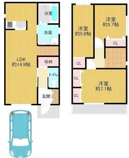 京都府宇治市広野町尖山【一戸建】の間取り