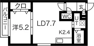 プルミエ栄通19【4階】の間取り