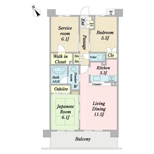 クリオみずほ台【2階】の間取り
