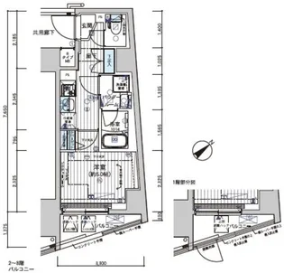 メインステージ不動前II【1階】の間取り
