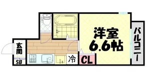 エイペックス天神橋I【3階】の間取り