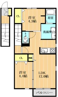 ルミエール平成II【2階】の間取り