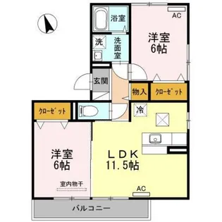 ヴァン・ソレーユ【1階】の間取り