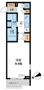 パシフィックコート目黒南【2階】の間取り