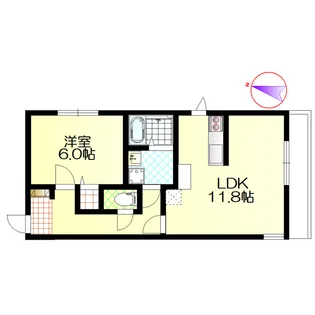 クレシア西谷【2階】の間取り