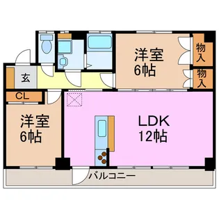 カトルさんたかね【4階】の間取り