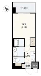 Ruex(ルークス)比治山橋【5階】の間取り