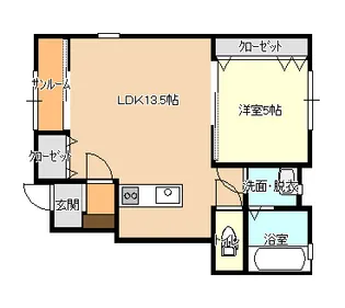 プティットイル紫竹【1階】の間取り