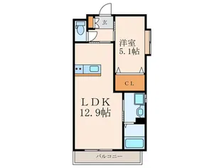 GRACEFUL中井【1階】の間取り