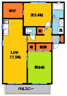 クレアトゥールC【2階】の間取り