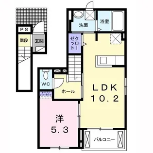 プラ-ンドル II【2階】の間取り